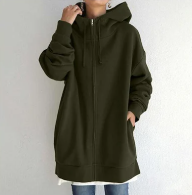 Sudadera con capucha y cremallera Otoño/Invierno Mujer