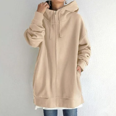 Sudadera con capucha y cremallera Otoño/Invierno Mujer