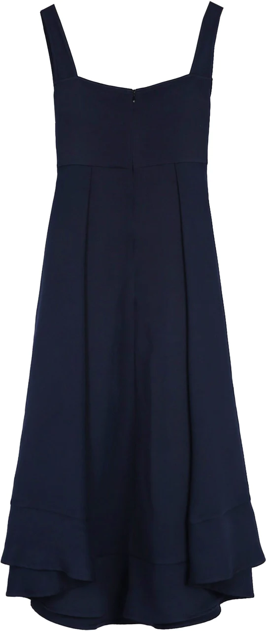 Cintura Imperio Vestido Midi Azul Marino