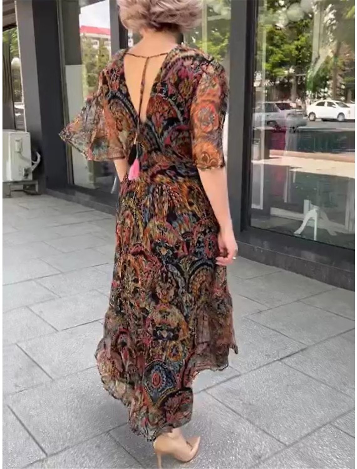 Vestido casual de gasa para mujer