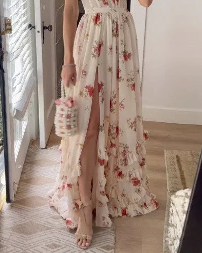 Vestido sin mangas con cintura estampada